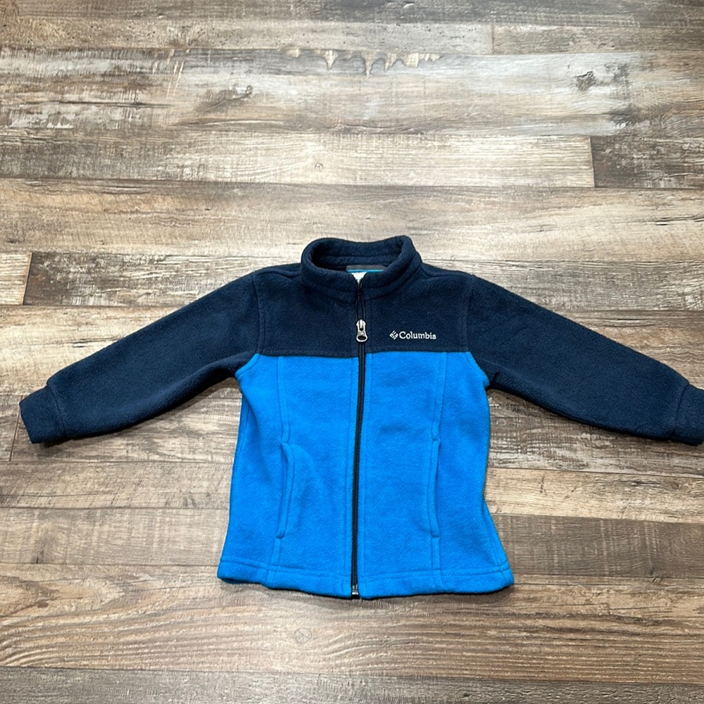 Columbia • blue color block full zip fleece